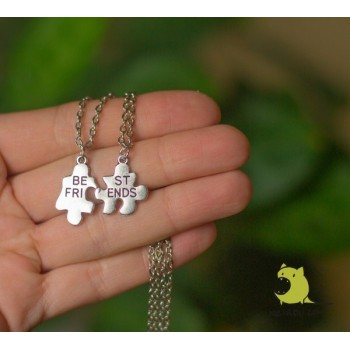 Кулон парный для друзей "Пазлы Best Friends". Цена за 1 пару.